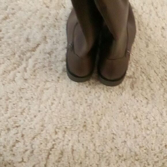 Aerosoles Taba brown faux leather tall shaft riding boot with 1" heel size 7 NWT - Picture 7 of 8